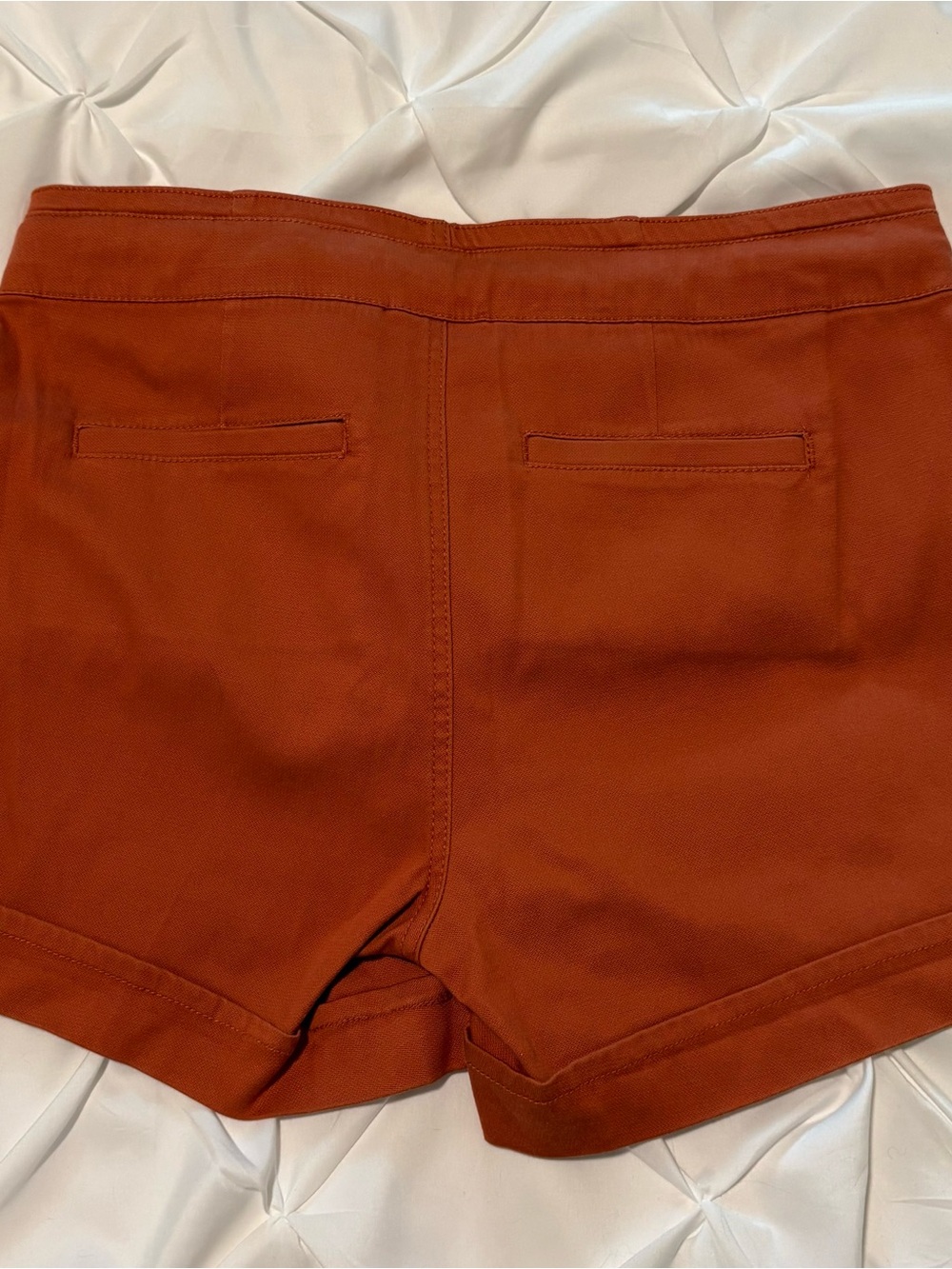 Liverpool Los Angeles Encased Self-Tie High Waist Relaxed Shorts, Orange Rust 6 - Picture 8 of 11